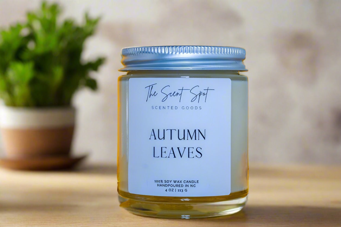 The Scent Spot Autumn Leaves CandleCandleIlluminate your space with our soy candle, a captivating blend that encapsulates warmth and sweetness. At the outset, revel in the spicy embrace of cinnamon and clovAutumn Leaves Candle