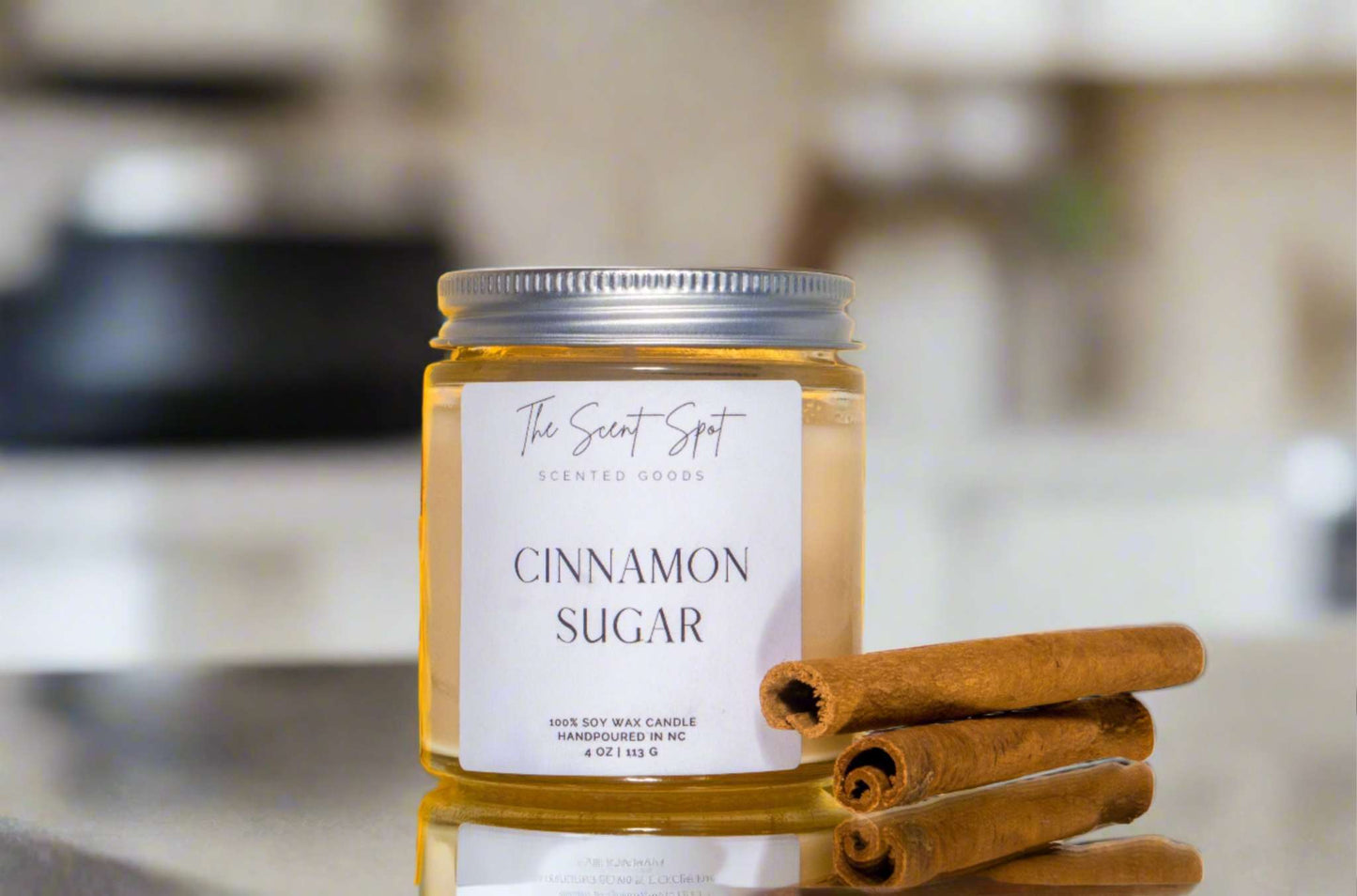 sugared cinnamon candle
