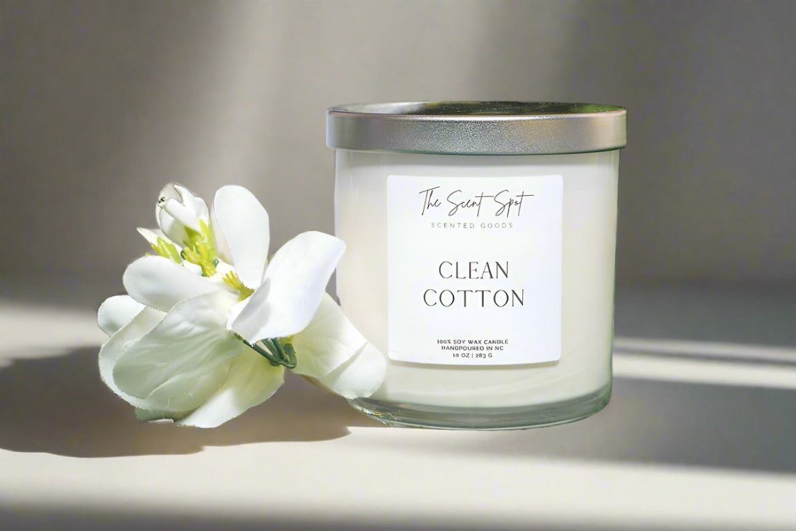 The Scent Spot Clean Cotton Candle