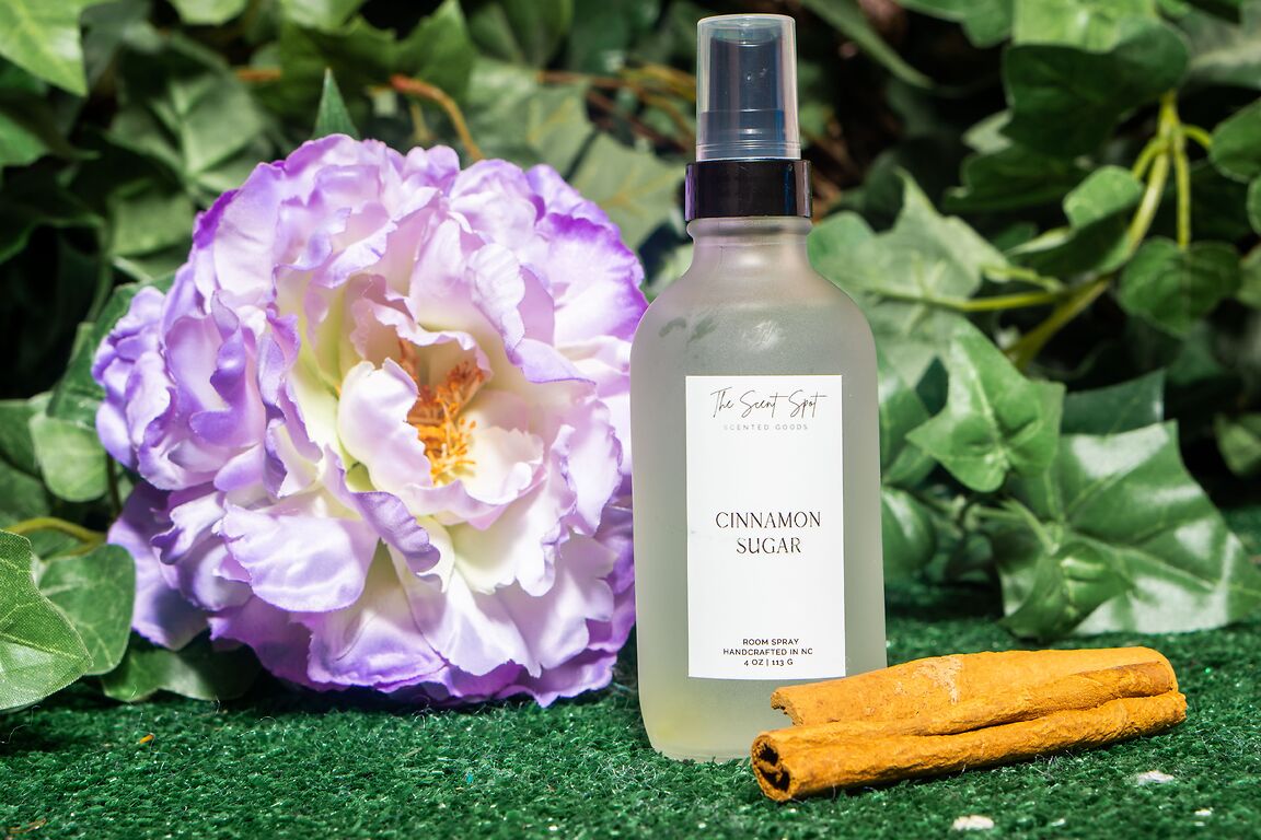 The Scent Spot Cinnamon Sugar Room SprayRoom SprayIndulge your senses in a delightful blend of spice and sweetness with our room spray. From the spicy warmth of buttery notes to the comforting essence of doughnut anCinnamon Sugar Room Spray